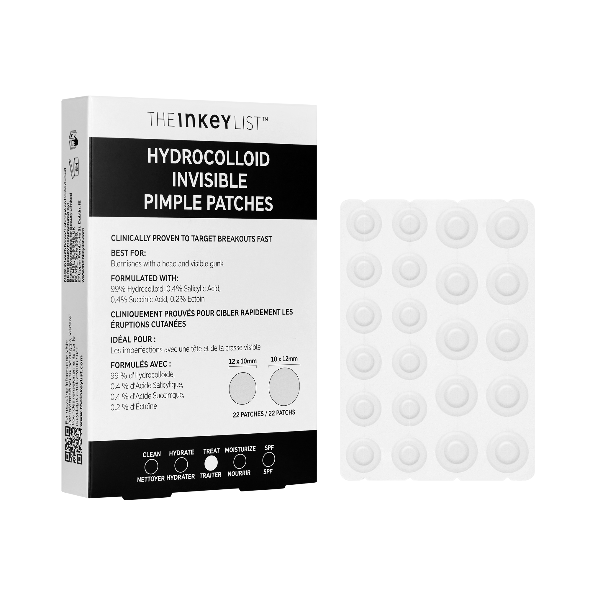 Hydrocolloid Invisible Pimple Patches - Pack of 22